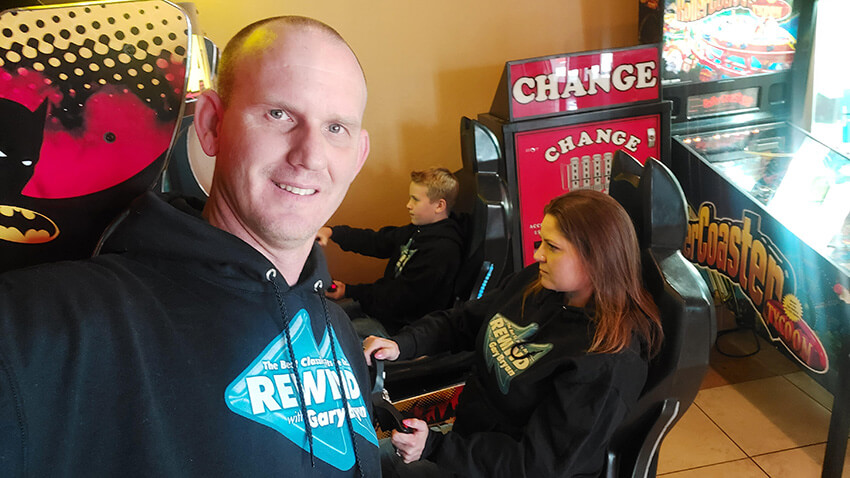 DanThePlumber_May2023_850x478_opt Photo of Fan of the Month. It's Dan the Plumber, his wife Michelle and Dakota from Southern California, the fans of the month!