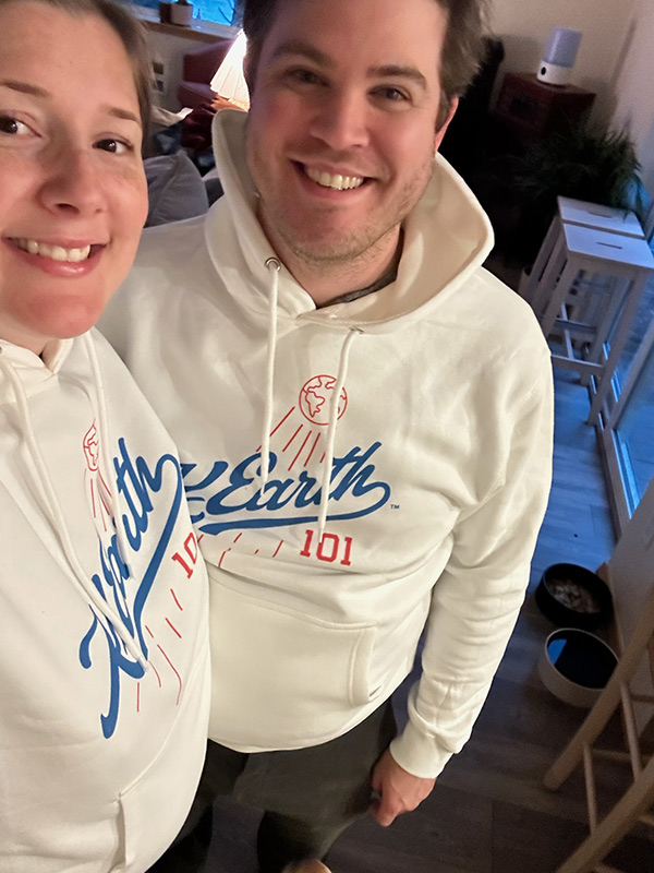 Grace and Kameron Kurashima are rockin KEARTH 101 baseball sweaters.